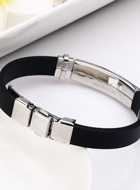 欧美12星座情侣手链不锈钢学生手环日韩流行时尚硅胶手链礼物