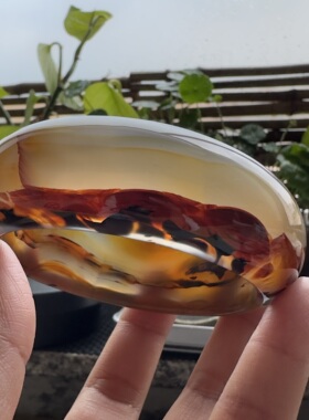 花语玉髓 天然巴西老料水墨红黑色满圈景观玛瑙手镯圈口61mm