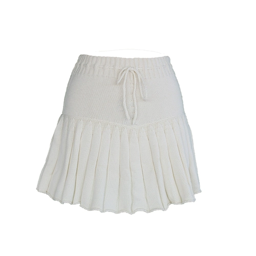 Зимняя хлопковая трикотажная юбка в складку, трикотажные шорты