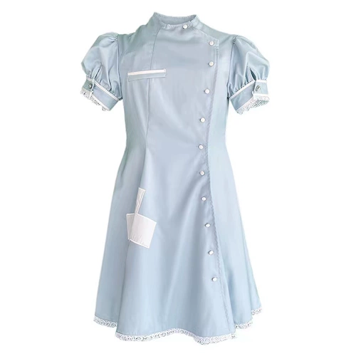 Ад Ангел Англ Оп Водную мягкую девушку с кросс -ремнем короткое платье