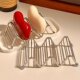 Stainless steel W-shaped hollow ventilated drain soap rack