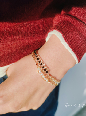 14K包金编织项链耳骨夹手链戒指