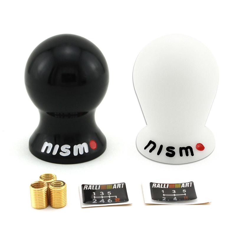 NISMO树脂排挡头日产改装通用圆形手动自动换挡把波棍5/6档防尘套 - 图1