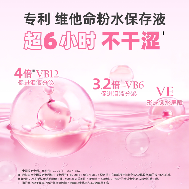 【黄油小熊联名】晶硕维他命B12小粉片PLUS透明隐形眼镜日抛30片