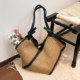 Spring resort style woven large capacity handbag