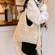 Handwoven bag women's 2025 new trendy fashion beach vacation shoulder bag large capacity popular tote bag