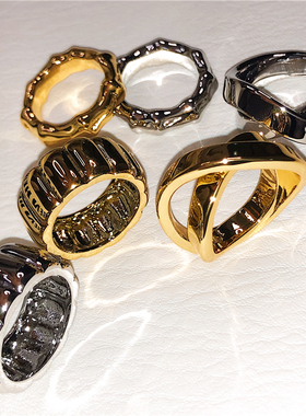 LONGBAO定制店主推荐！欧美时尚博主真空电镀重磅小众戒指潮