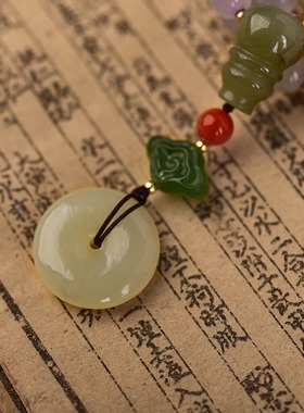 天然烟紫和田玉手串女款多圈手链