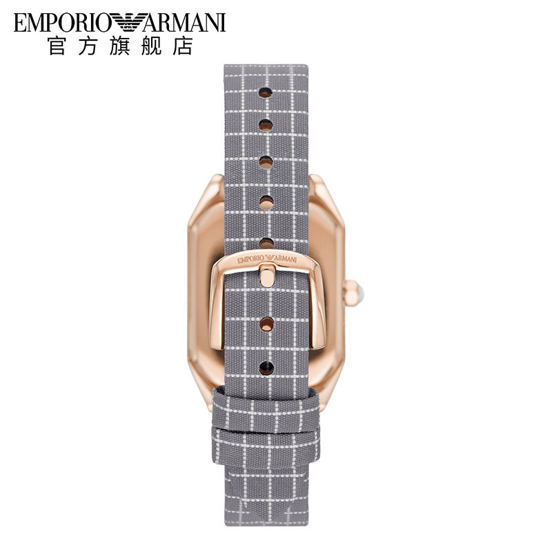 armani阿玛尼官方小方表女蓝色手表 Emporio Armani腕表欧美腕表