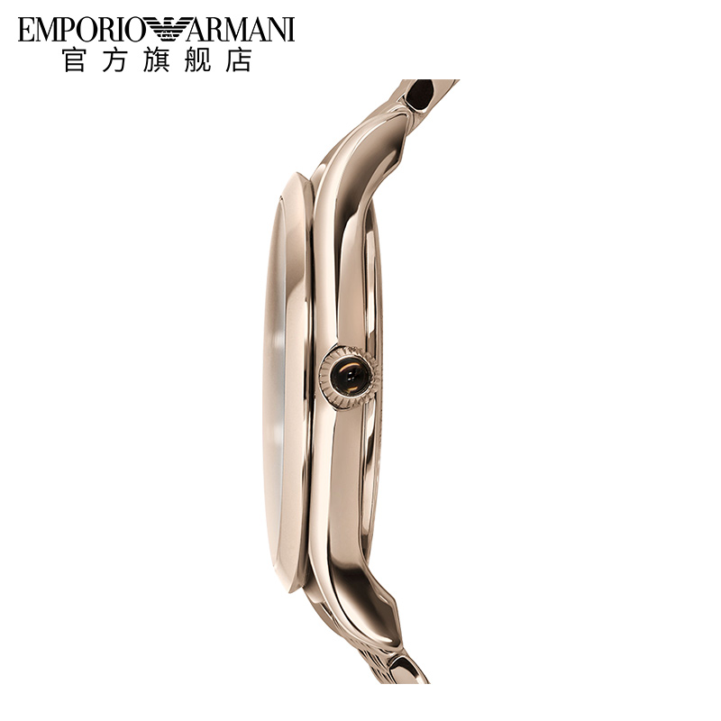 Armani阿玛尼官方旗舰店女士手表 镶钻金色钢带石英腕表ARS7509