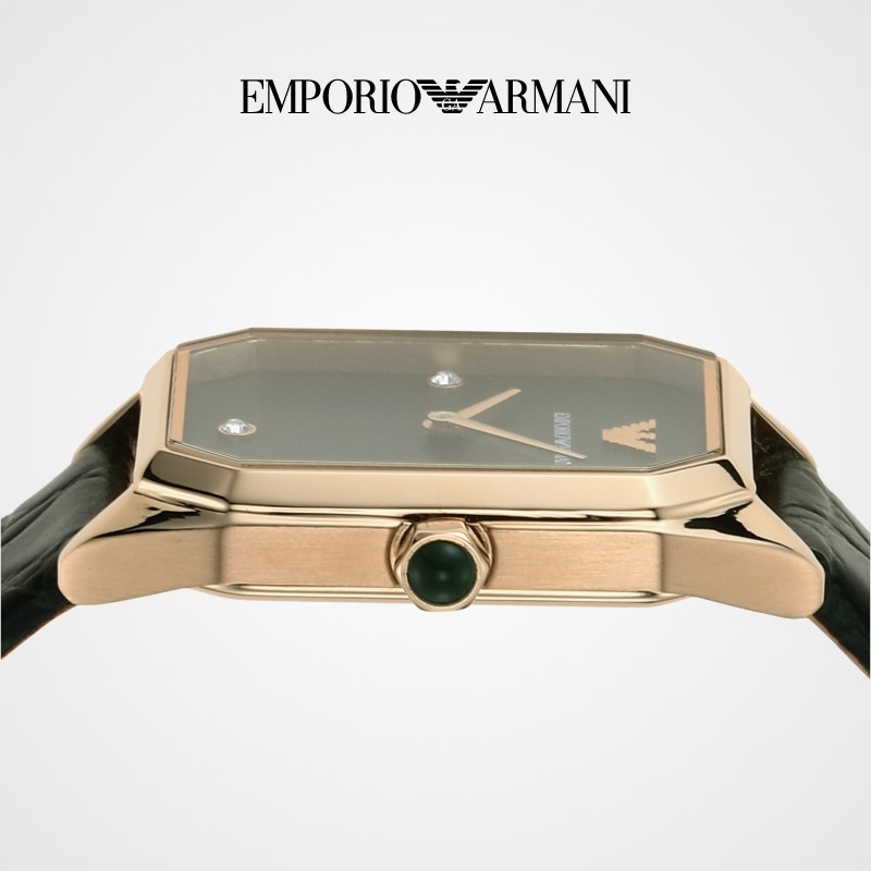 armani阿玛尼复古女镶钻轻奢小绿表 Emporio Armani腕表欧美腕表