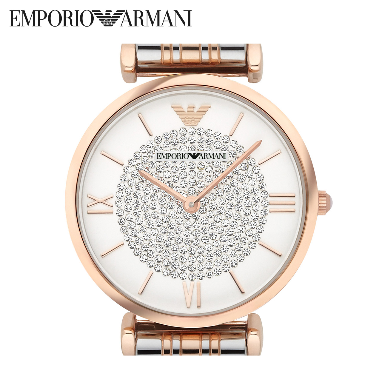 混色钢带镶钻女款石英腕表 Armani 阿玛尼女表满天星手表女 AR1926 混色钢带镶钻女款石英腕表 Armani 阿玛尼女表满天星手表女 AR1926