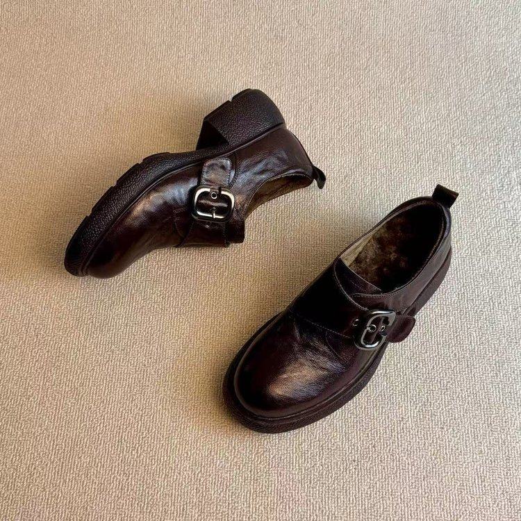 英伦风粗跟乐福鞋2026春秋新款经典黑色圆头皮带扣一脚蹬休闲单鞋,淘宝优惠券,粉丝福利购,淘宝优惠卷