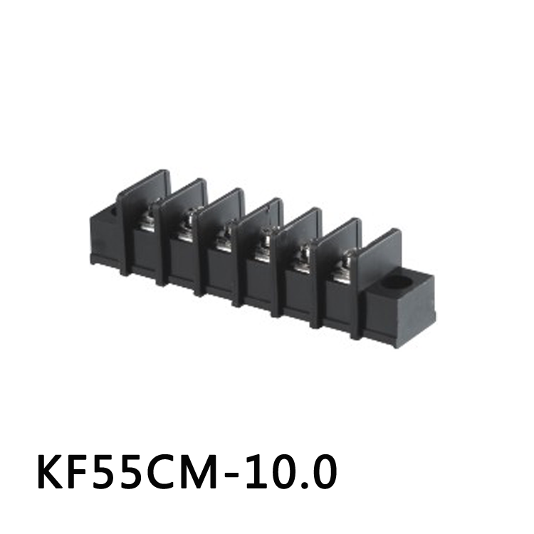 kefa科发10.0间距KF55C黑色栅栏式PCB接线端子带耳中脚位含普票