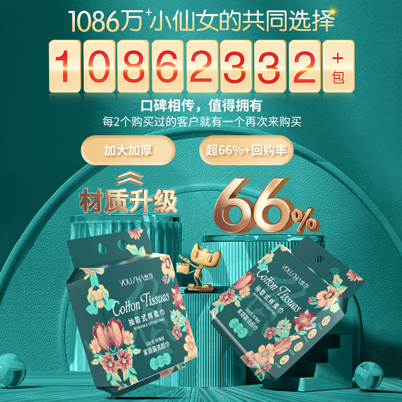 悬挂式洗脸巾纯棉一次性壁挂式母婴可用洗面擦脸斤旗舰店官方正品