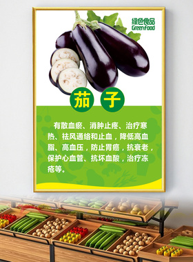 新品水果店装饰墙贴纸海报KT泡沫板蔬果超市墙贴画蔬菜简介营养图