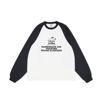 Aveineil插肩黑白长袖T恤