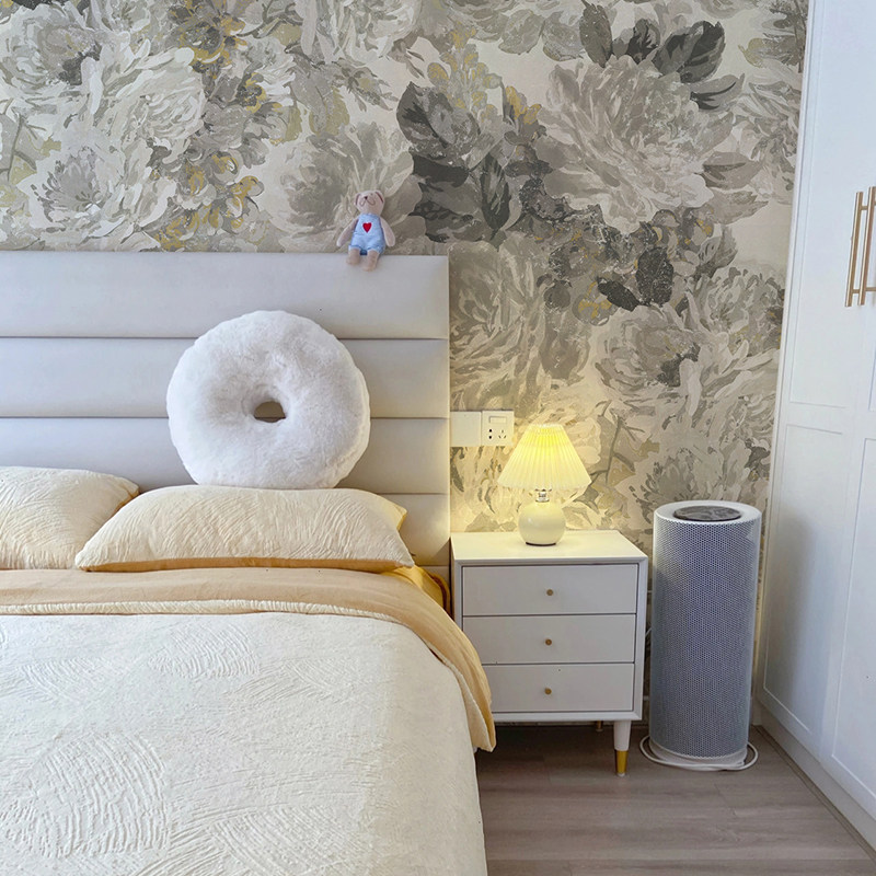 D法式复古奶油风壁布轻奢田园定制无缝墙布壁画玫瑰花背景墙壁纸,淘宝优惠券,粉丝福利购,淘宝优惠卷