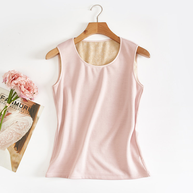 真丝拉绒保暖背心女秋冬加厚加绒紧身美体打底保暖内衣女马甲,淘宝优惠券,粉丝福利购,淘宝优惠卷