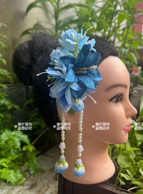西双版纳云南傣族头花发梳舞蹈头饰民族风手工发饰表演服装配饰