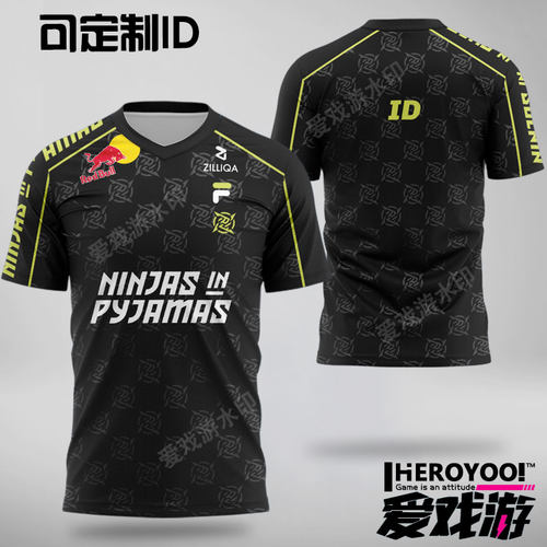 NIP队服major短袖T恤瑞典可定制电竞服ID衣服CSGO比赛服dve1ce - 图0