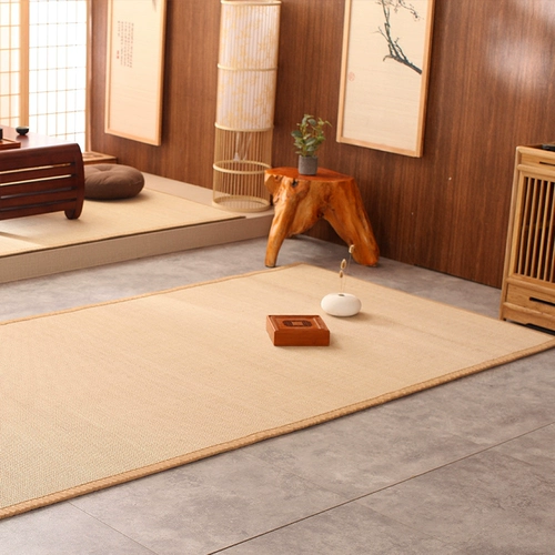 Недавно украшенная японская стиля бамбука -вырезанная одеяло с сиденьем накладки татами ковры ковров с балконом балкон балкон маленький чайный стол плавающий окно