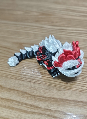 山海经异兽年兽麒麟儿童关节玩具摆件醒狮模型手办桌面装饰3D打印