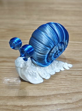 可爱蜗牛造型环保材质桌面摆件儿童房装饰3D建模打印奇趣摆件小孩