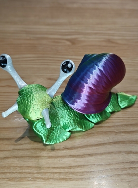 树脂可动蜗牛造型儿童桌面摆件