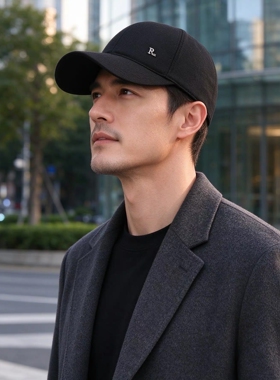 秋冬加厚毛呢男士保暖棒球帽