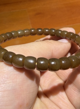 新疆和田糖玉直切手串6*7mm 甜甜圈生肖貔貅 玉石雕刻培训学校