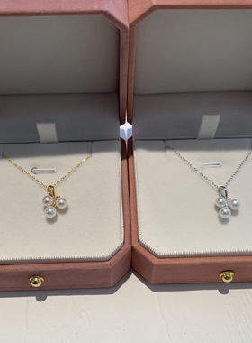 M家同款女S925纯银天然珍珠项链