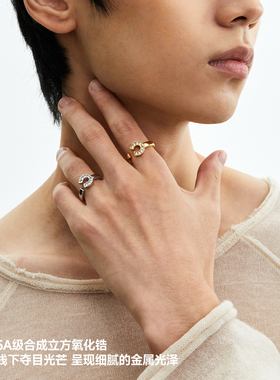 babama好事系列蹄环戒指小众情侣对戒马年生肖圣诞礼物送男友