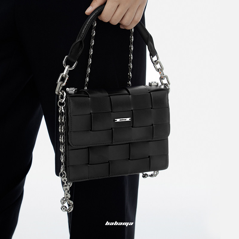 【郑合惠子同款】babama牛皮手提包 babama女士包袋