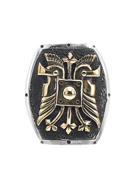 合金双盔盾牌美式戒指嘻哈摇滚