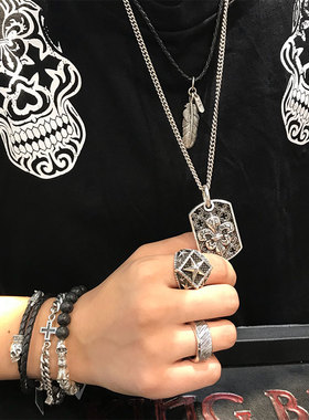 KINGBABY骷髅火山岩珠手链