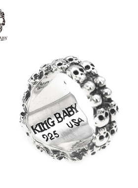 kingbaby经典黑曜石哥特戒指