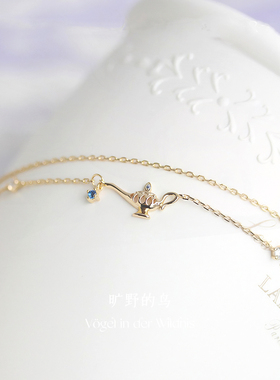 双层不掉色银手链生日礼物送女生