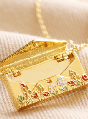 Vögel「春日来信」信封盒开合可打开放藏东西的项链毛衣链吊坠盒