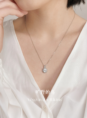 s925银项链闪钻气质锁骨链礼物女