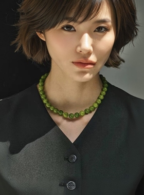 天然石手工串珠项链轻奢小众高级