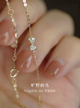 s925银蝴蝶结手链轻奢小众高级感