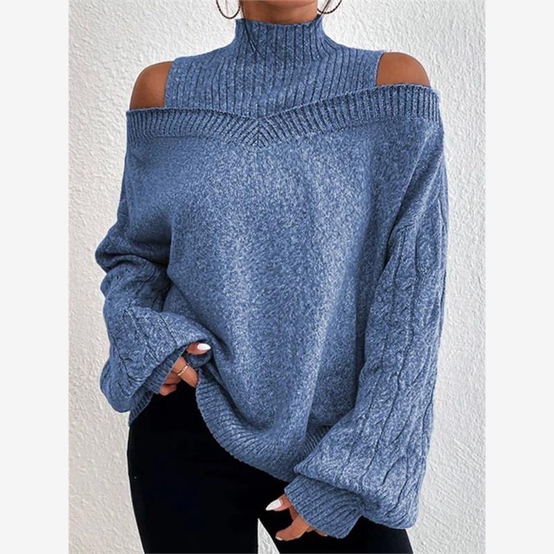 Cross border autumn solid color hollow sweater in 2022 - 图2