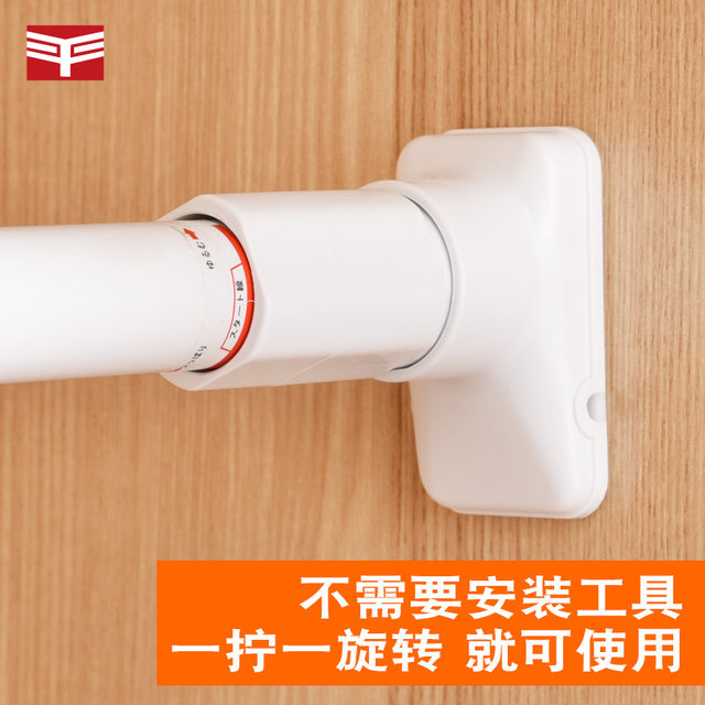No punching and large load-bearing safety copper nail-free clothes rod