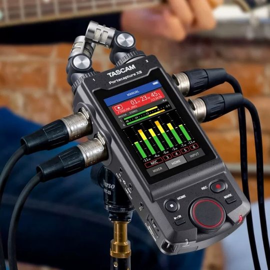 Tascamx8 professionelle Instrumental-Gesangsaufnahme, Live-Übertragung