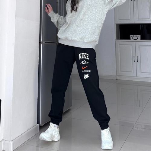 耐克NIKE奥莱正品男女运动休闲加绒保暖束脚长裤毛圈卫衣FN4620 - 图3