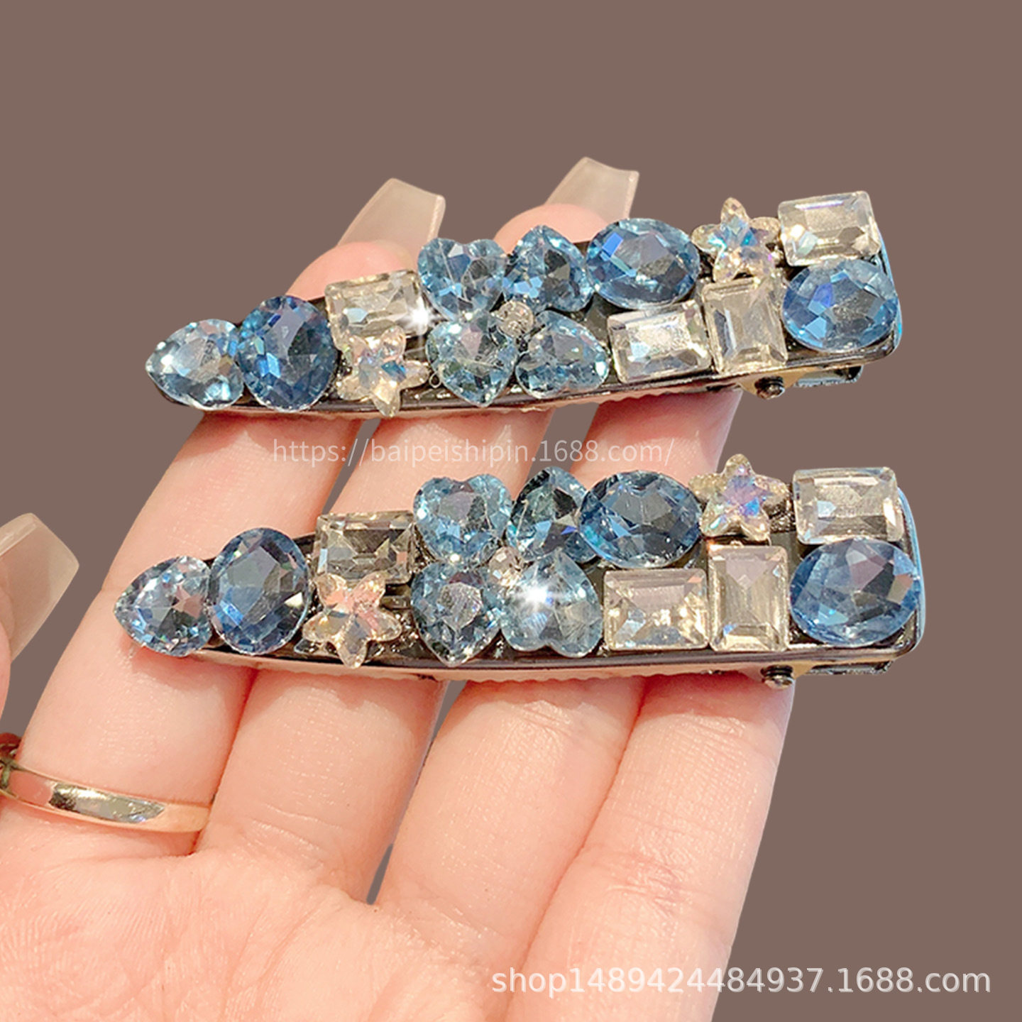 韩系满钻发夹水晶鸭嘴夹边夹刘海侧边夹子头饰碎发整理发卡子,淘宝优惠券,粉丝福利购,淘宝优惠卷