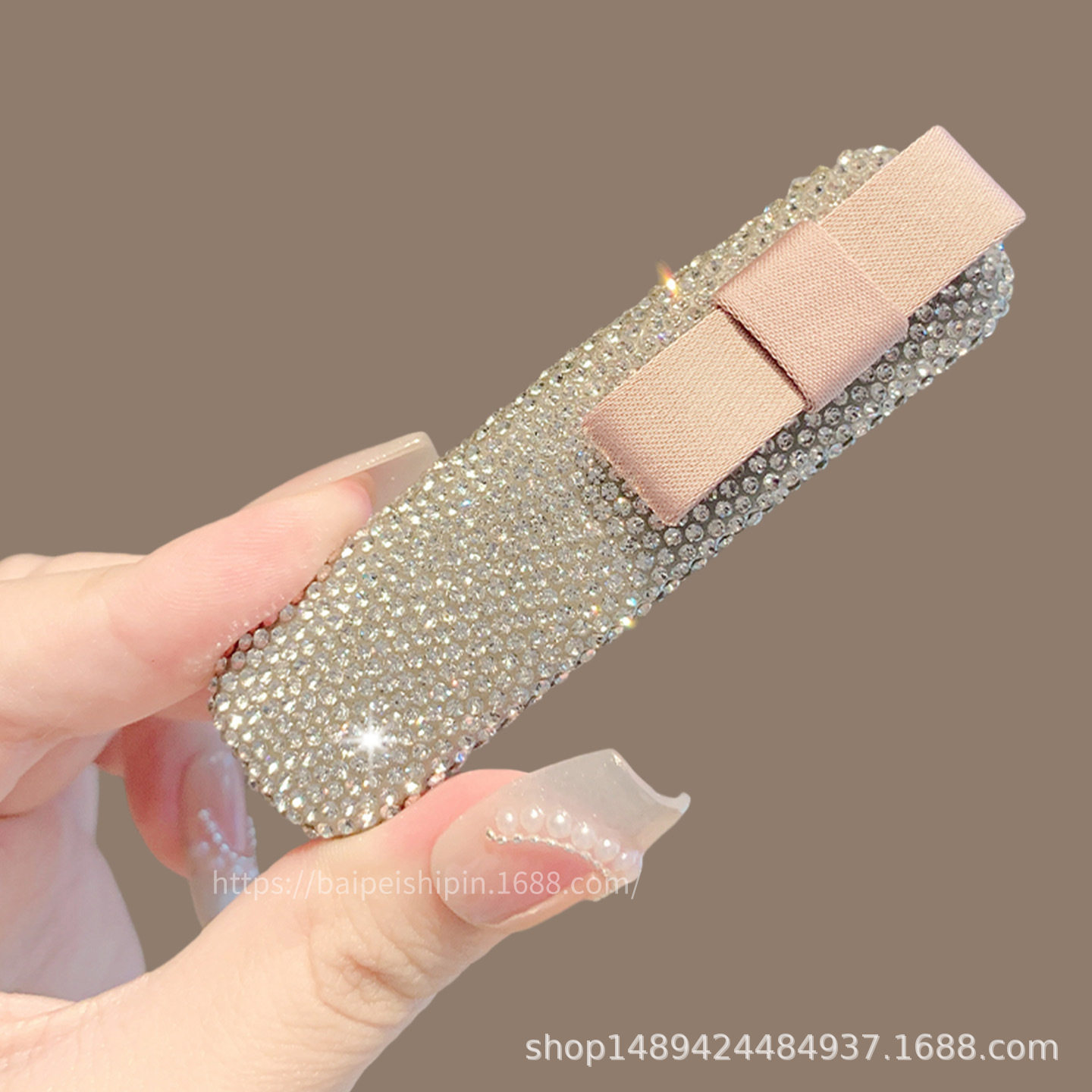 韩版闪钻蝴蝶结bb夹前额刘海碎发夹甜美气质边夹满钻发卡夹子,淘宝优惠券,粉丝福利购,淘宝优惠卷