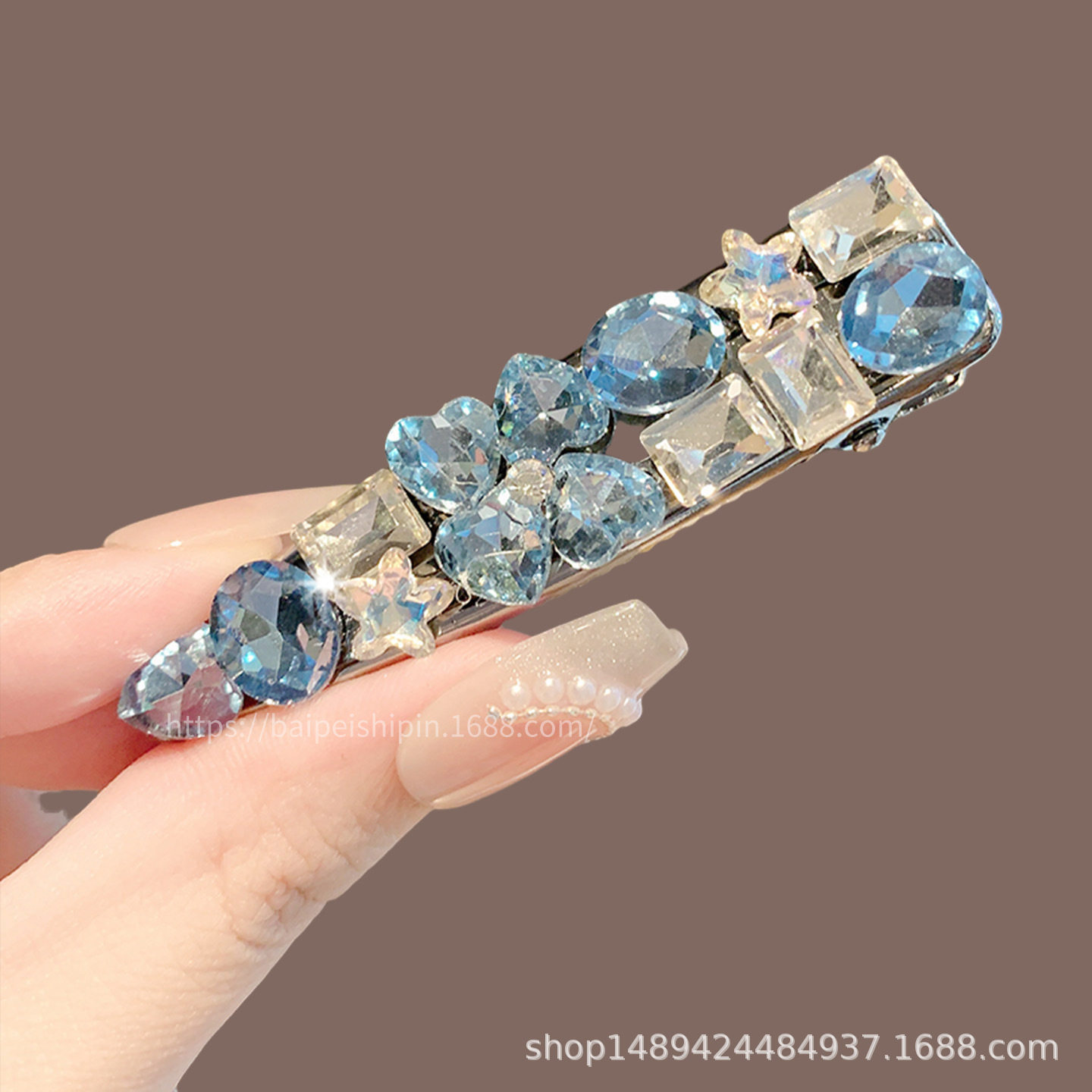 韩系满钻发夹水晶鸭嘴夹边夹刘海侧边夹子头饰碎发整理发卡子,淘宝优惠券,粉丝福利购,淘宝优惠卷