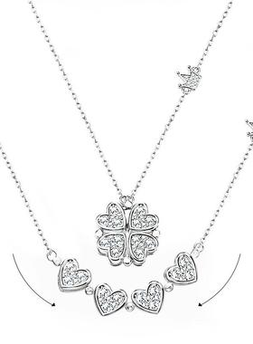 四叶草锁骨链高级感爱心时尚配饰